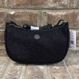 NWT Lululemon City Essentials Mini Shoulder Bag 1 L *Glitter In Black/Gunmetal
